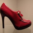 6 -Red Zipper Ankle Platform Bootie