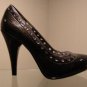6 - Black Round Toe Platform Pumps