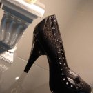 6 - Black Round Toe Platform Pumps