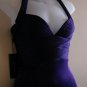XS- Christian Weber Royal Plum Cocktail Cross Back Dress