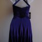 XS- Christian Weber Royal Plum Cocktail Cross Back Dress