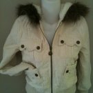 M- Dollhouse Corduroy Bomber Jacket in White