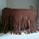 Brown Fringe Cross Body Shoulder Bag