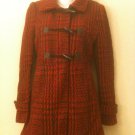 S- Toggle Front Tweed Coat in Red