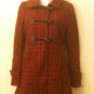 S- Toggle Front Tweed Coat in Red