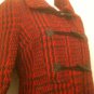 S- Toggle Front Tweed Coat in Red