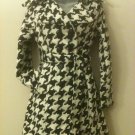 L- Houndstooth Black &White Coat