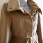 S- Brown Wool Belted Car Coat