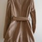 S- Brown Wool Belted Car Coat