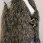 S- Grey Faux Ostrich Fur Vest