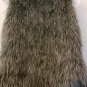 M- Grey Faux Ostrich Fur Vest