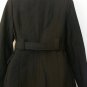 S- Black Wool Belted Bubble Skirt Coat