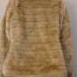 S- Brown Faux Fox Fur Coat