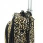 Leopard Print Designer Large Rolling Briefcase w/ Shoulder Strap! (Black)