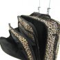 Leopard Print Designer Large Rolling Briefcase w/ Shoulder Strap! (Black)