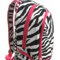 Zebra Print Designer Monogrammable Canvas Bookbag! (Fuchsia)