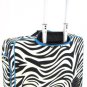 Zebra Print Designer Large Rolling Briefcase w/ Shoulder Strap! (Blue)