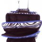 Zebra Print Designer Large Rolling Briefcase w/ Shoulder Strap! (Purple)