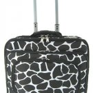 Giraffe Print Designer Large Laptop Rolling Briefcase! (Brown)