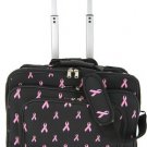 Ribbon Print Designer Large Rolling Briefcase! (Black)