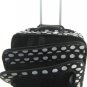 Polka Dot Print Designer Large Laptop Rolling Briefcase w/ Shoulder Strap! (Black/White)