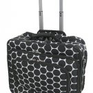 Polka Dot Print Designer Large Laptop Rolling Briefcase! (Black/White)