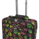 Peace Multi Print Designer Large Rolling Briefcase! (Multi)