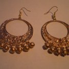 Gold Beaded Earrings