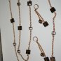 Copper 30" necklace and earrings