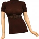 Brown shirt w/belt