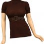 Brown shirt w/belt