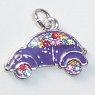 Purple Car shape with Crystals Charms/Pendants C011 - Free Shipping Charms