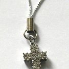 Pale Green Crystal Cross Shape Phone charm/pendant C042 - Free Shipping Charms