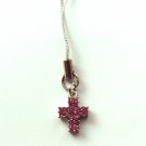 Pink Color Crystal Cross Shape Phone charm/pendant C046 - Free Shipping Charms