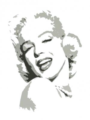 Marilyn Monroe Grey Pop Art Painting on Canvas Free Shipping 12"x16"-019