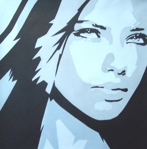 Eva Longoria Modern Pop Art painting on Canvas C18 Free Shipping to USA