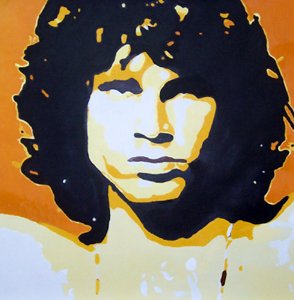 Jim Morrison Modern Pop Art painting on Canvas C33 Free Shipping to Canada