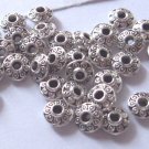 Tibet Silver colour Saucer Spacer Beads x 10  Finding y663