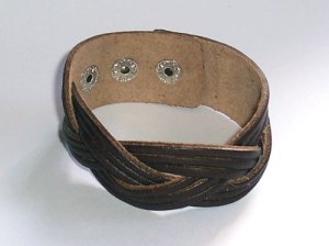 B010 Brown Braid Leather Bracelet Unisex New Wristband