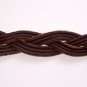 B010 Brown Braid Leather Bracelet Unisex New Wristband