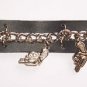 B013 Black New Leather Bracelet Chain charms Wristband