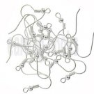 Free Shipping Plated Silver Earring Hooks 50pcs DIY jewelry