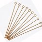 Free Shipping Eyepin Gold clr plated x 50 Jewellery Findings 50mm