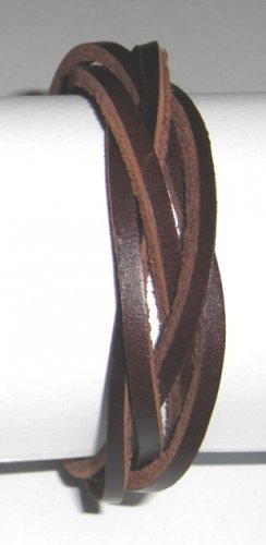 Free Shipping b27 Brown Braid Leather Bracelet Unisex Wristband Sufer