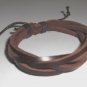 Free Shipping b27 Brown Braid Leather Bracelet Unisex Wristband Sufer