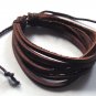 Free Shipping B29 New Brown Leather Bracelet Unisex Surfer Wristband