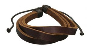 Free Shipping b23 Unisex New Brown clr Leather Bracelet Sufer Band