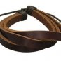 Free Shipping b23 Unisex New Brown clr Leather Bracelet Sufer Band