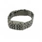 Lady Desgin Carbonized Steel LED Binary Wrist Watch Black With Red Light Display