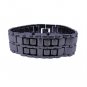 Iron Faceless Red Binary LED Wrist Watch Black